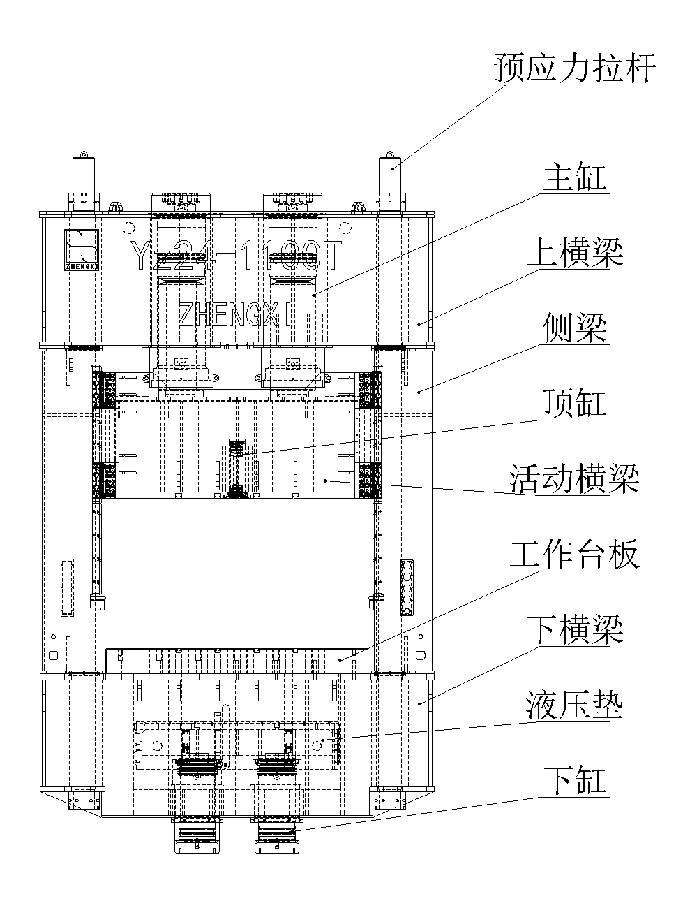 框架液壓機(jī)結(jié)構(gòu)